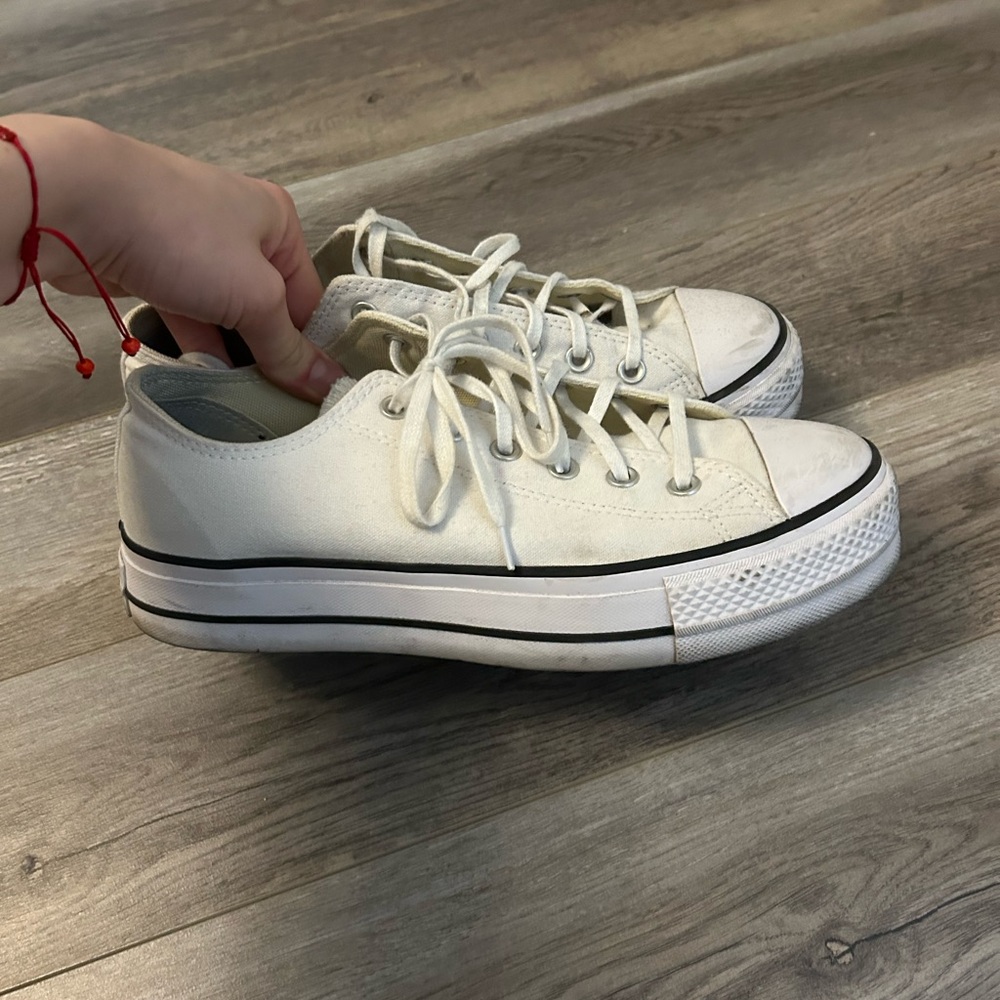 Platform white converse